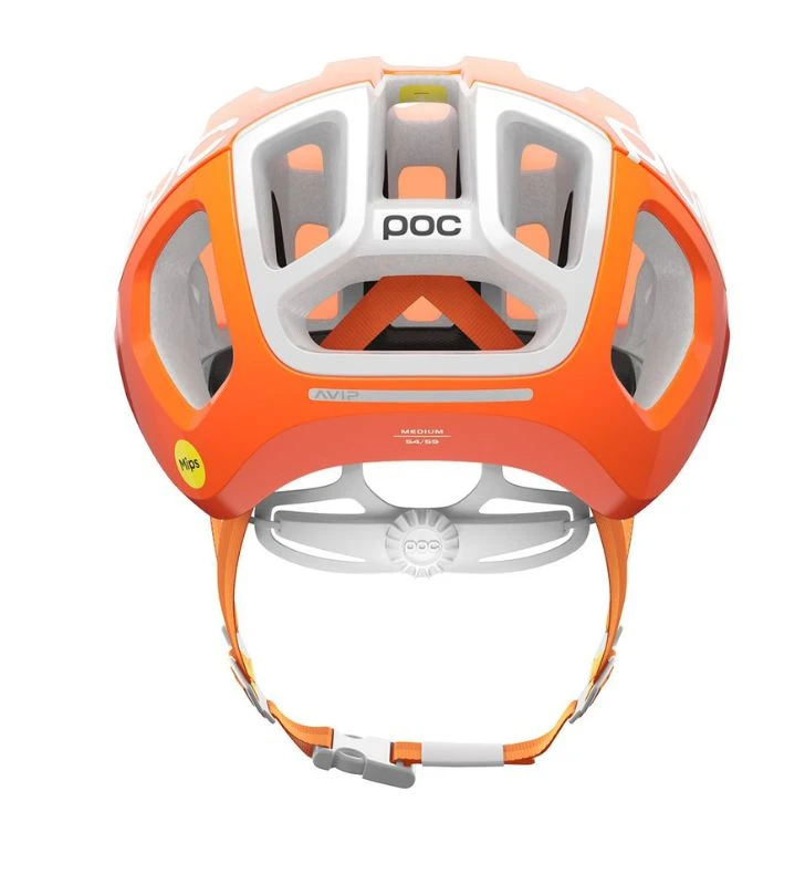 POC Casco Carretera Ventral Tempus Mips Naranja / Blanco 6 POC Casco Carretera Ventral Tempus Mips Naranja / Blanco - Imagen 4