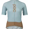 POC Maillot Manga Corta Mujer Essential Road Logo Azul / Marrón