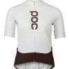 POC Maillot Manga Corta Mujer Essential Road Logo Blanco / Marrón