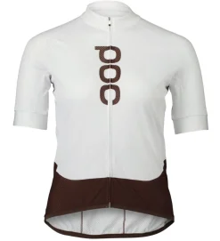 POC Maillot Manga Corta Mujer Essential Road Logo Blanco / Marrón