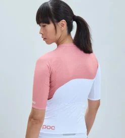 POC Maillot Manga Corta Mujer Essential Road Print Blanco / Coral -Bicicletas Eléctricas poc maillot manga corta mujer essential road print blanco coral 4