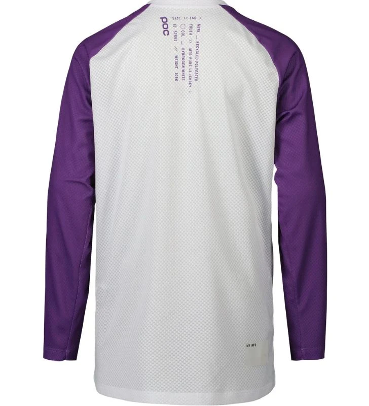 POC Maillot Manga Larga Junior Essential MTB Blanco / Morado 4 POC Maillot Manga Larga Junior Essential MTB Blanco / Morado - Imagen 2