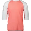 POC Maillot MTB Pure Manga 3/4 Coral / Blanco